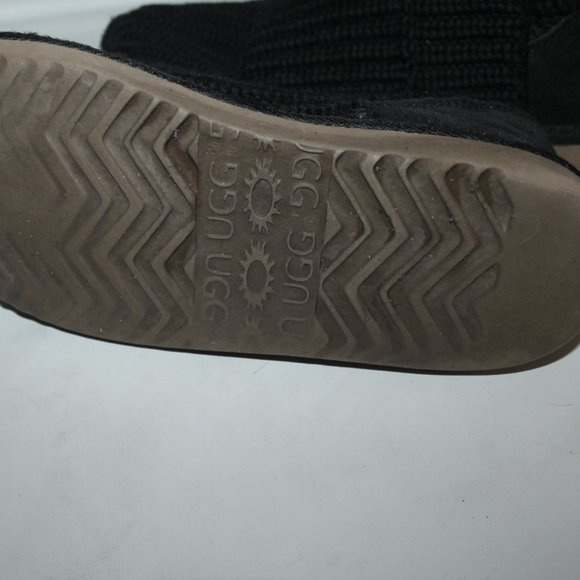 Black UGG Cardy Knit Short Boot Booties - Picture 8 of 10